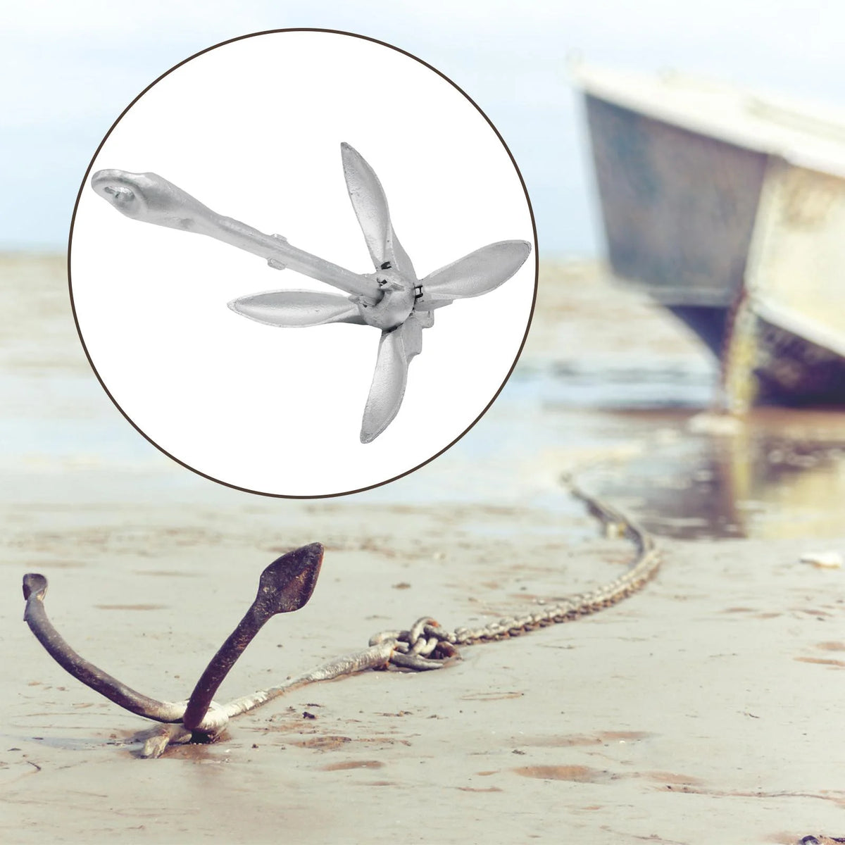 Folding Anchor Grapnel Carbon Steel 4KG D38123
