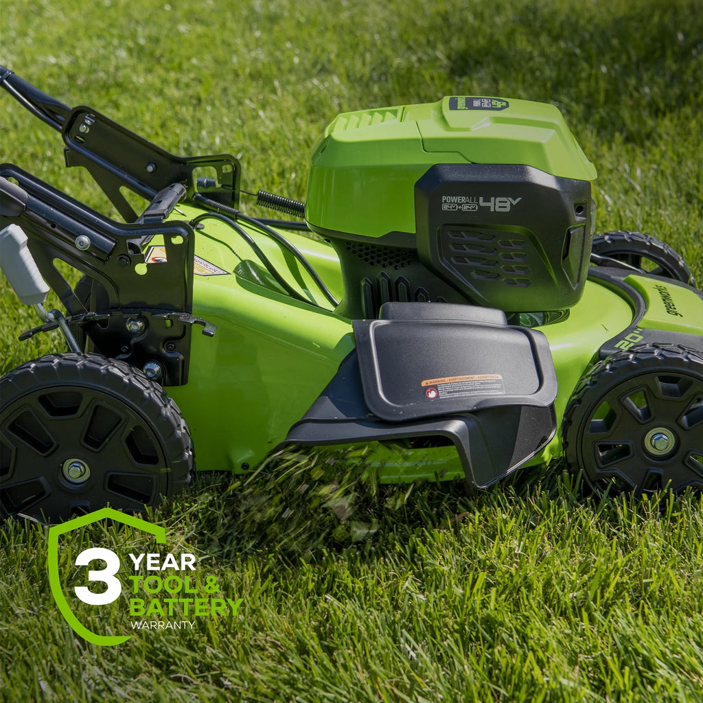 48V 20" Battery-Powered Lawn Mower with Two 4.0Ah Batteries & Charger A166