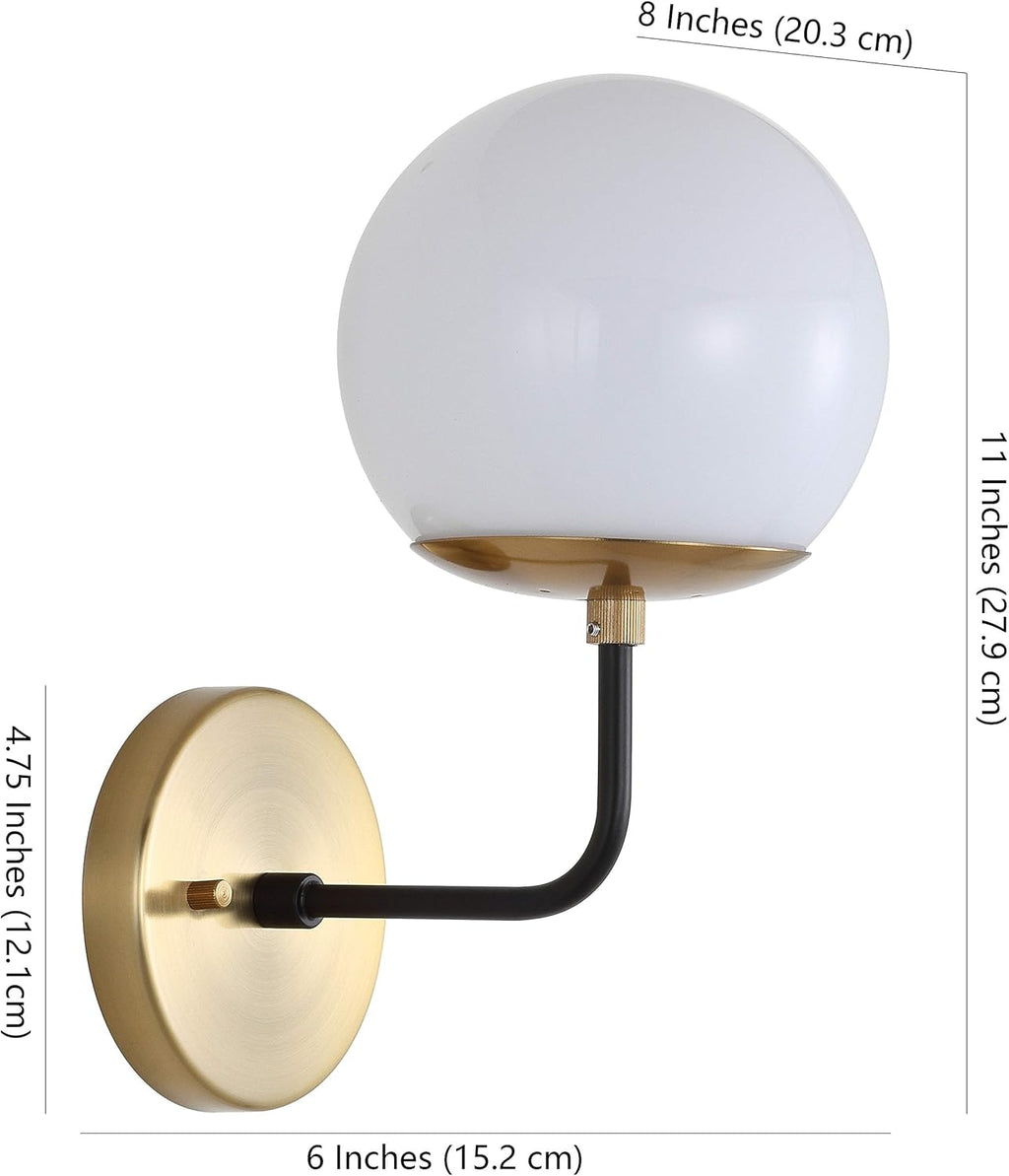 Brass Gold and Black Wall Sconce K3615