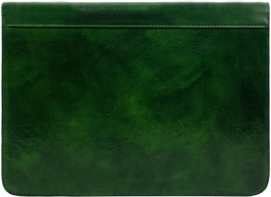 Brown Handcrafted Leather Portfolio Folder W684955