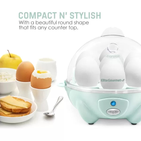 7 Egg Capacity Electric Egg Cooker with Auto Shut-Off D842