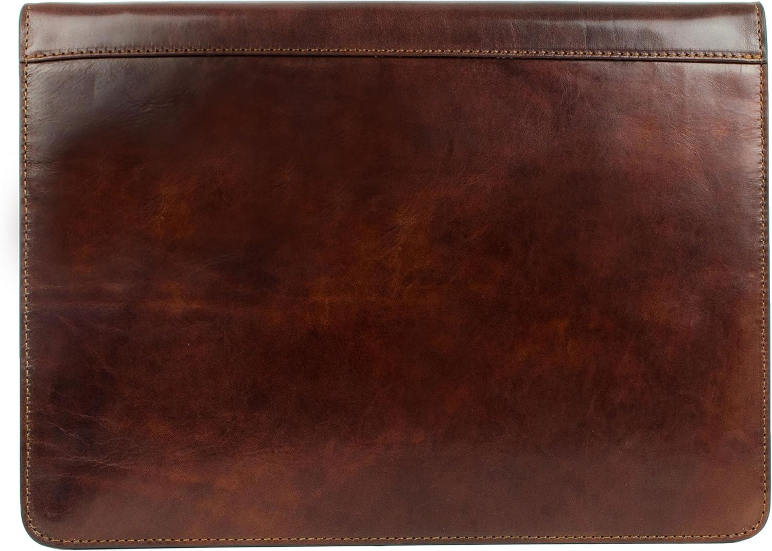 Brown Handcrafted Leather Portfolio Folder W684955