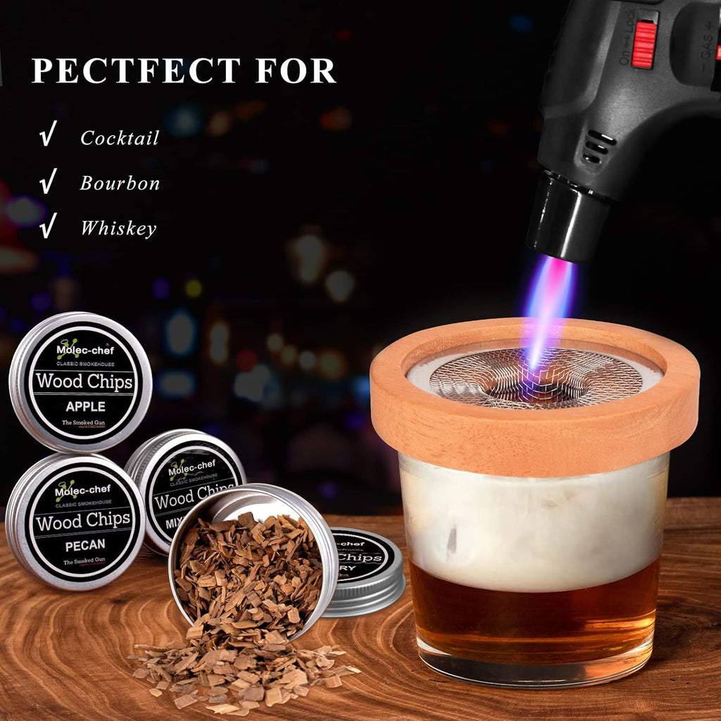Cocktail Smoker Kit with Torch, 4 Kinds of Wood Chips, Pack of 2 G80440