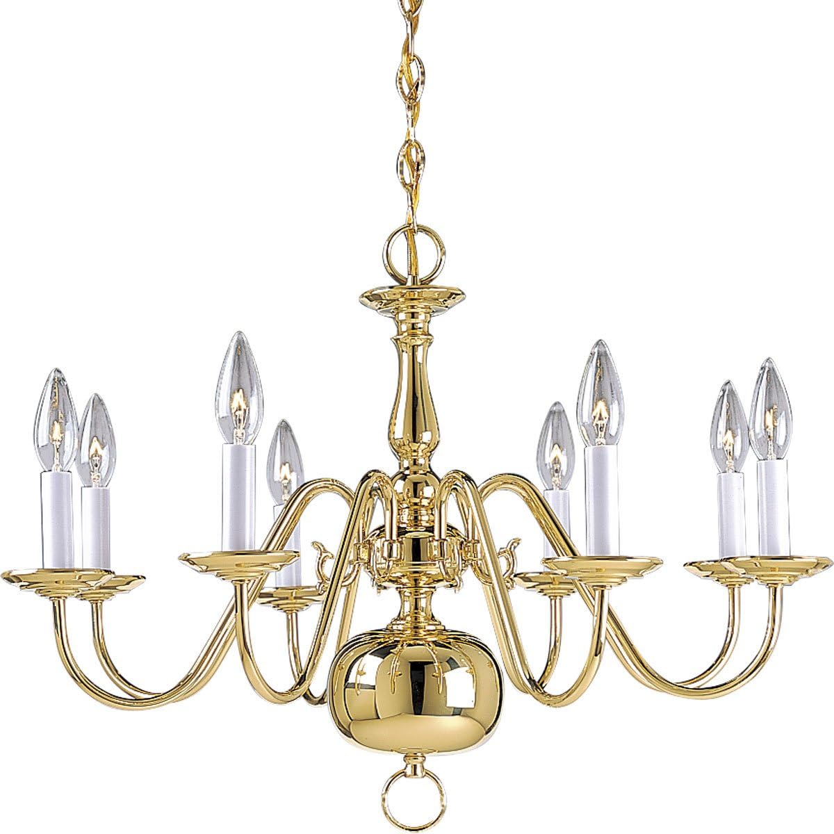 Brass Chandelier, 26-Inch Diameter x 18-Inch Height P17985