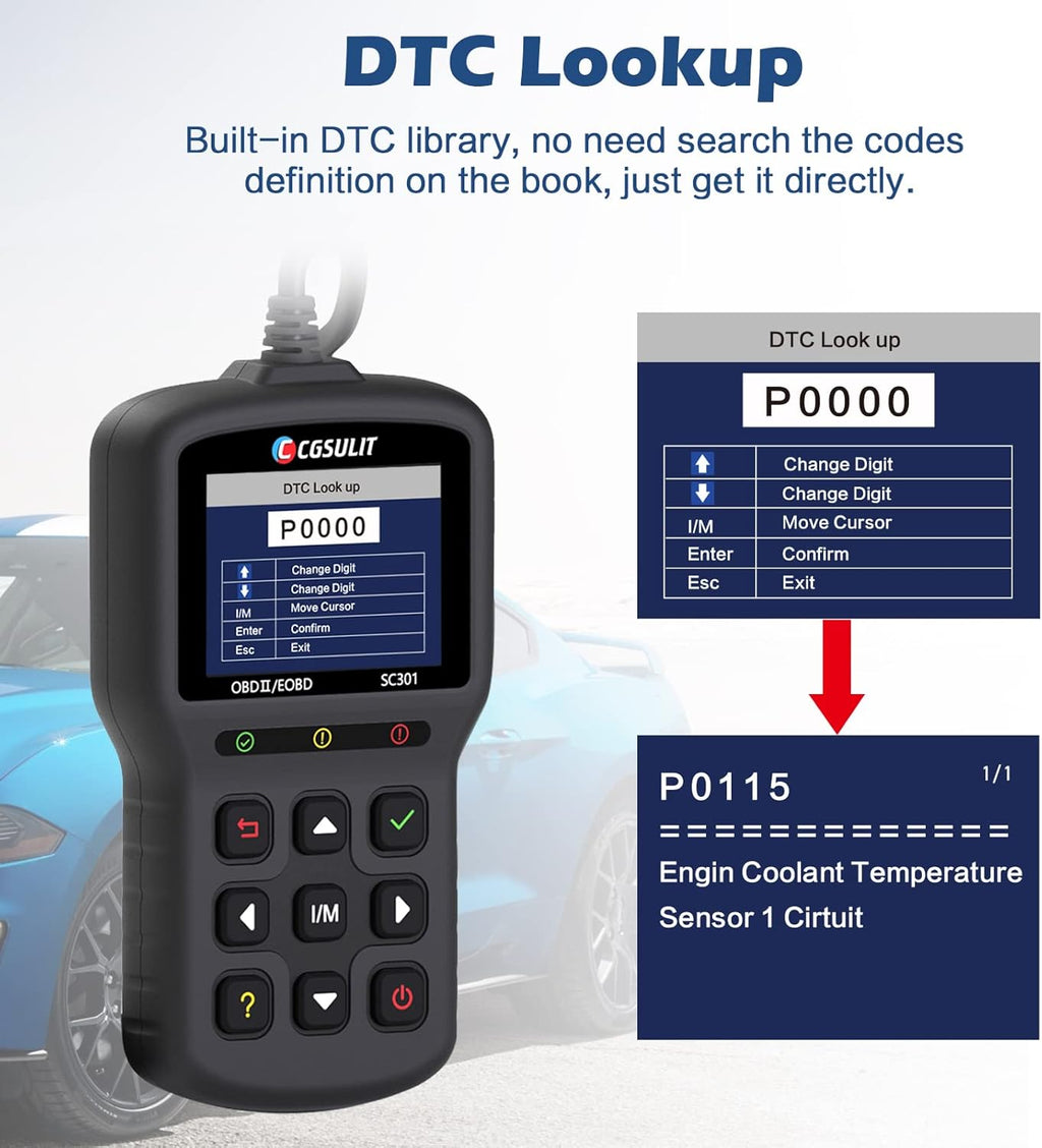 OBD2 Scanner Car Code Reader with Reset Full OBDII Functions Diagnostic Scan Tool Black Pack of 2 G420