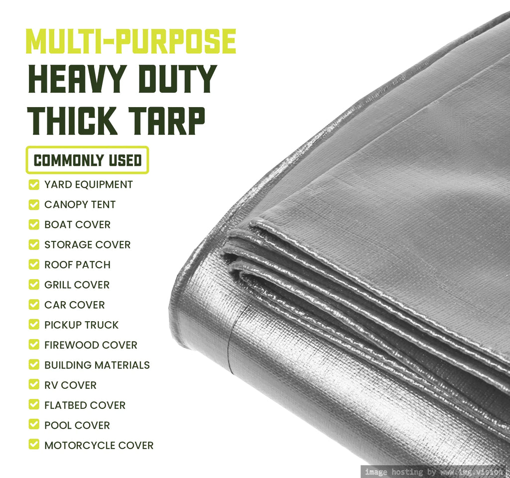 8 Mil Heavy Duty Waterproof Tarp 20′ X 30′Ft L506168