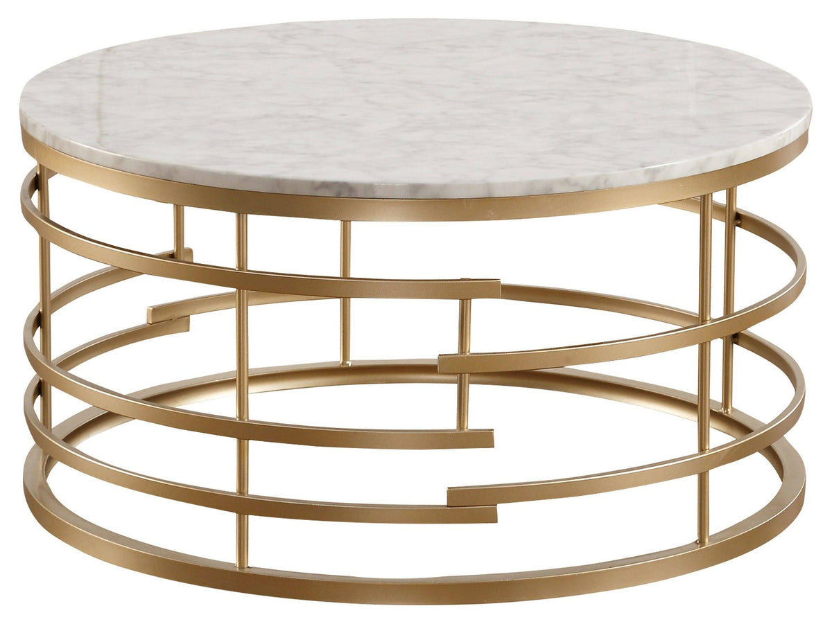 Round Faux Marble Coffee Table O1754