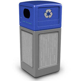 42 Gallon Gray Recycling Can with Lid Z446