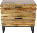 Wood And Metal Cabinet H464022
