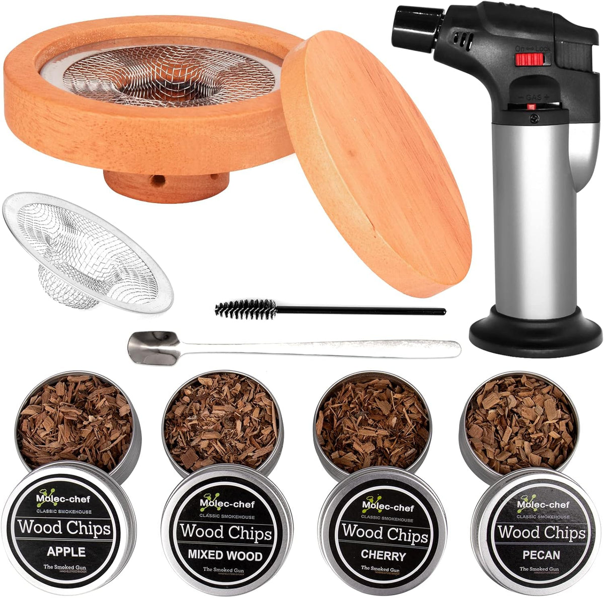 Cocktail Smoker Kit with Torch, 4 Kinds of Wood Chips, Pack of 2 G80440
