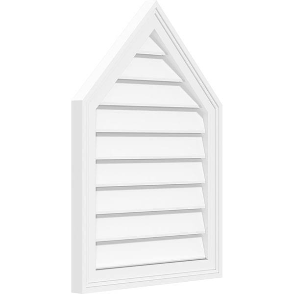Peaked Top Surface Mount PVC Gable Vent S723766