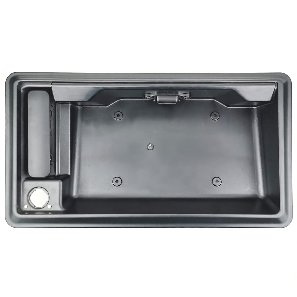 Right Side Rear Exterior Cargo Door Handle & License Plate Housing Frame Bracket for 08-21 Ford E150 E250 E350 E450, Pack of 2 D276