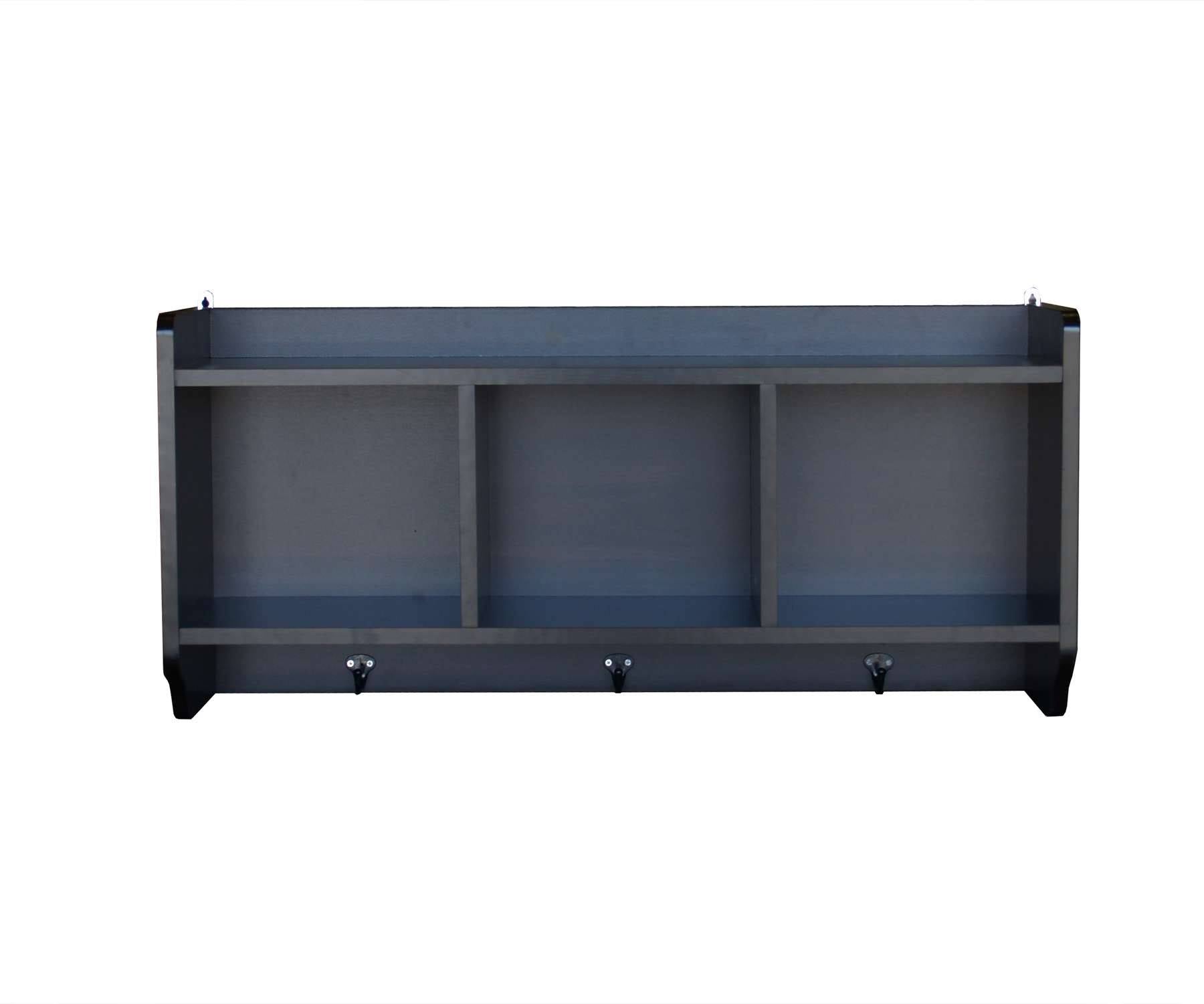 Dark Walnut 3-Cell Wall Cabinet J8607