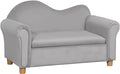 Grey Velvet Kids Sofa with Toy Storage Chest K7151