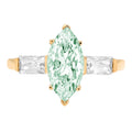 18k Yellow Gold Three-Stone Ring G396