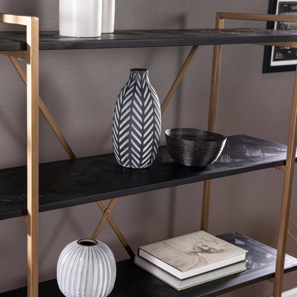 Black Wood Bookshelf N886