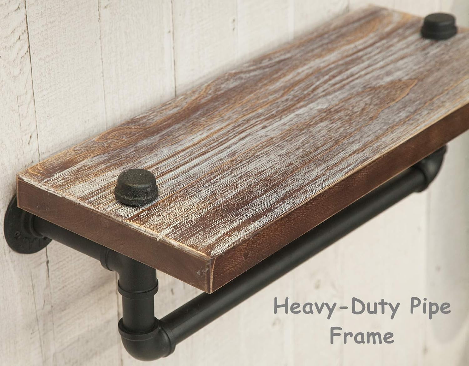 3-Tier Wall Mounted Iron Pipe Shelf V3651