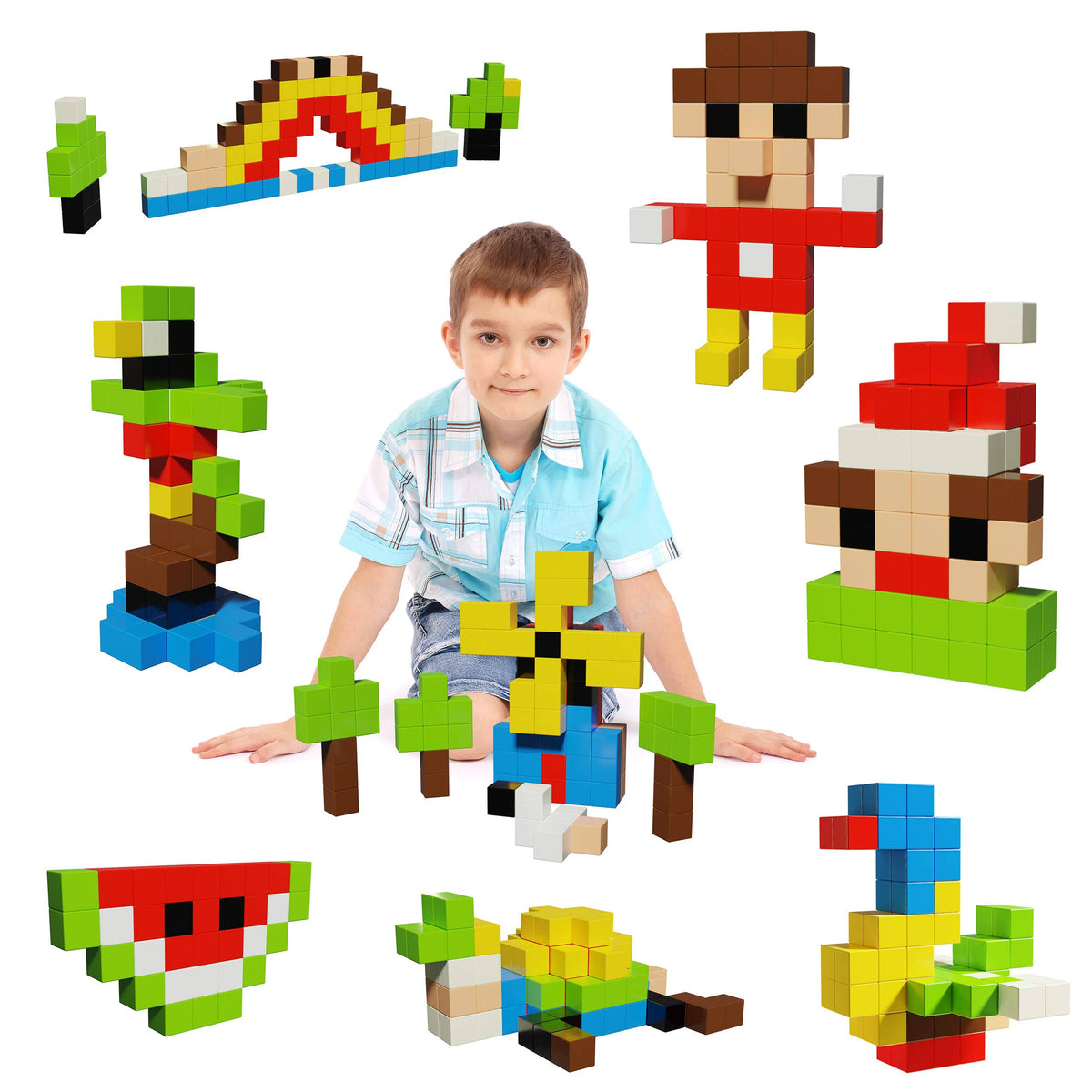 108 Piece Magnetic Building Cubes Toy Set J648149