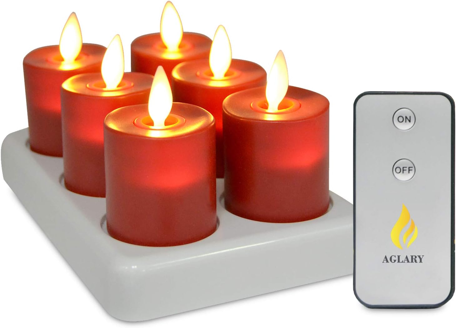 Flameless Rechargeable LED Tealight Candle Set of 12 with Remote Control, Ivory X552