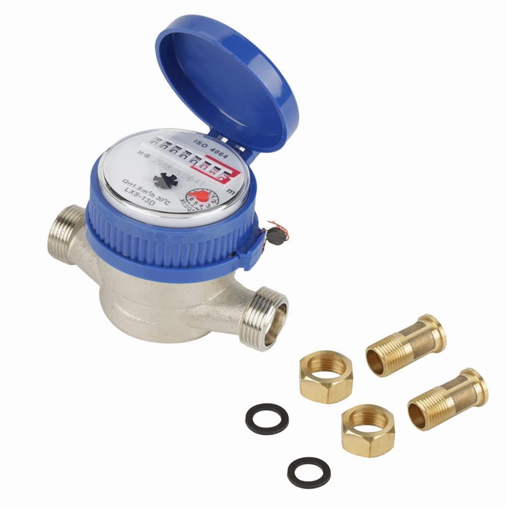 1/2 Inch Plastic Water Flow Meter with Fittings Q135