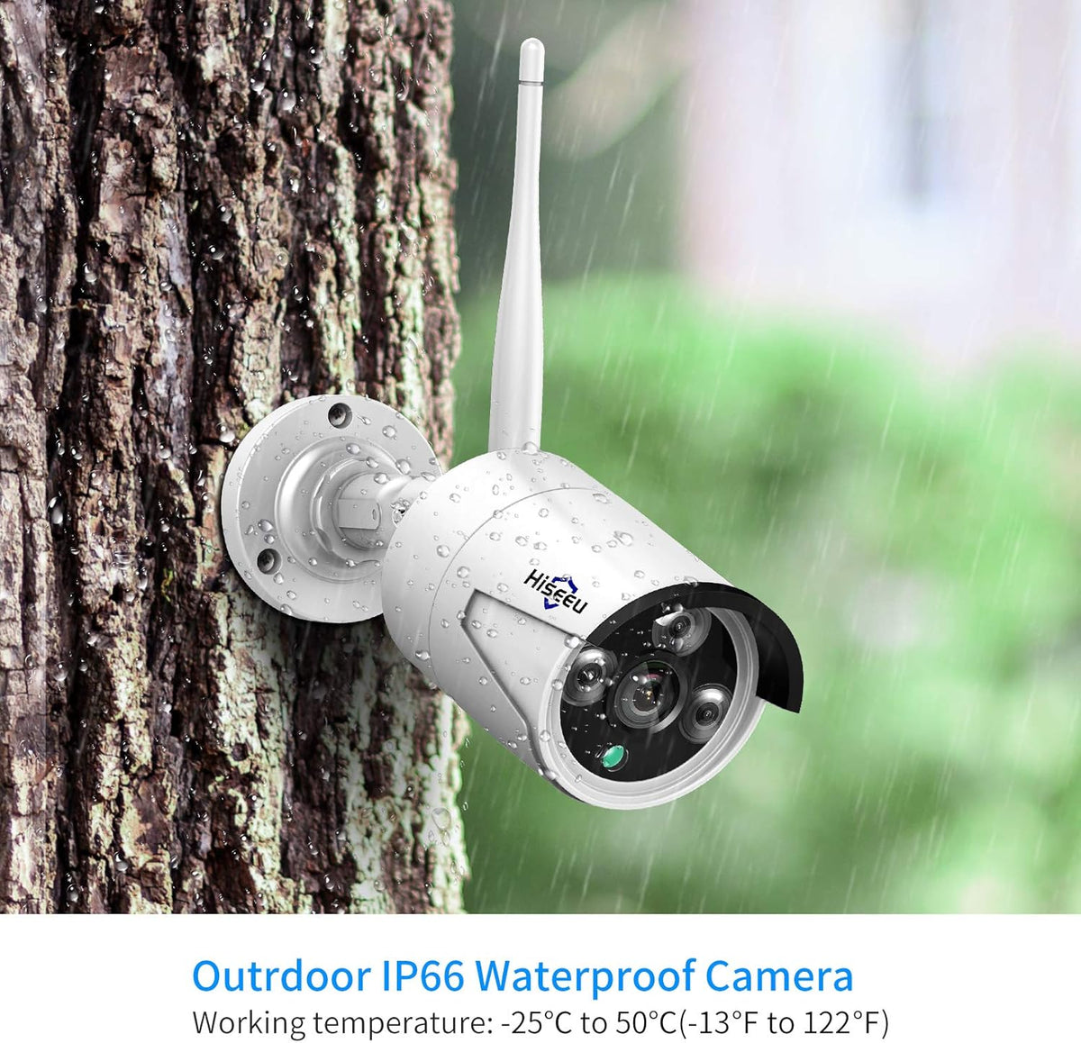 2K Wireless 8 CH NVR Kit 8Pcs 3MP WiFi Bullet Security Camera System with 3TB Hard Drive Z2941
