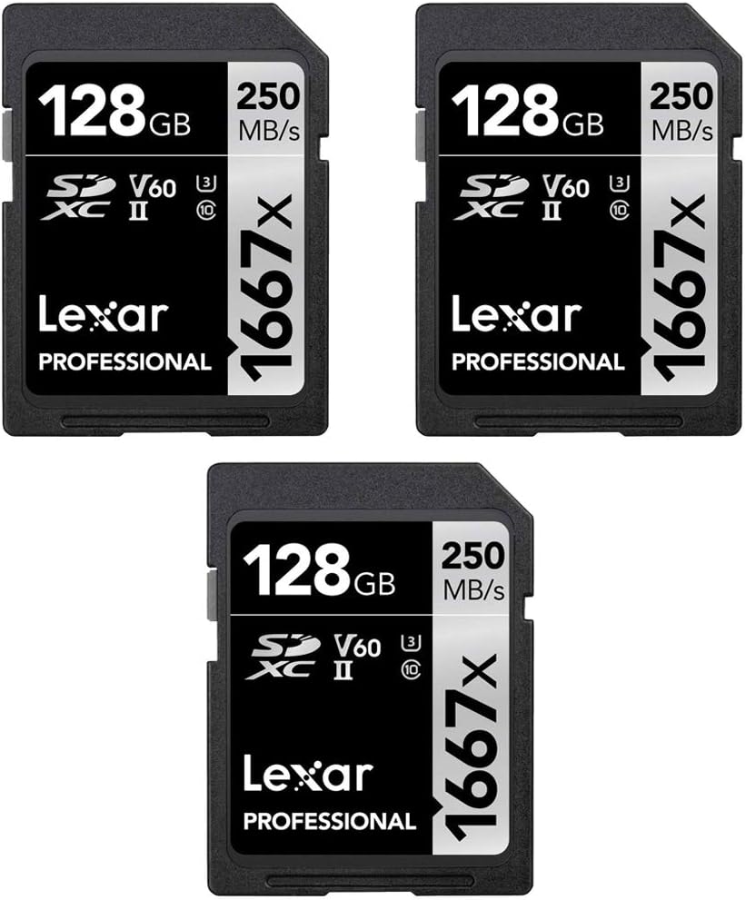 128GB UHS-II SDHC/SDXC Memory Card (3-Pack) A7041