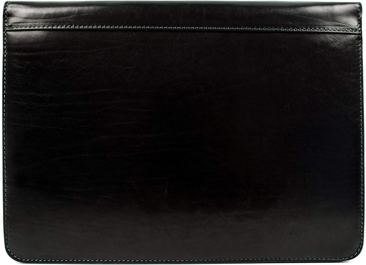 Brown Handcrafted Leather Portfolio Folder W684955