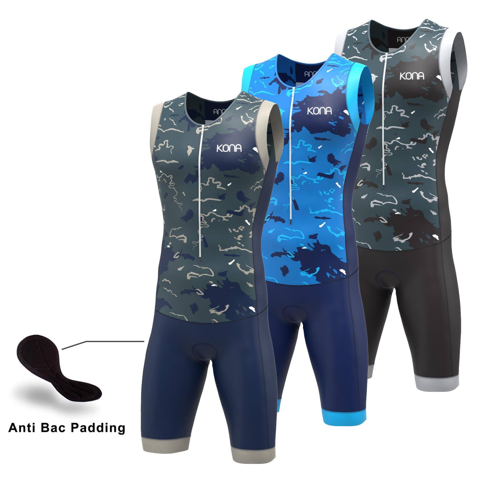 Aqua Camo Navy Camo Large Triathlon Race Suit X6094