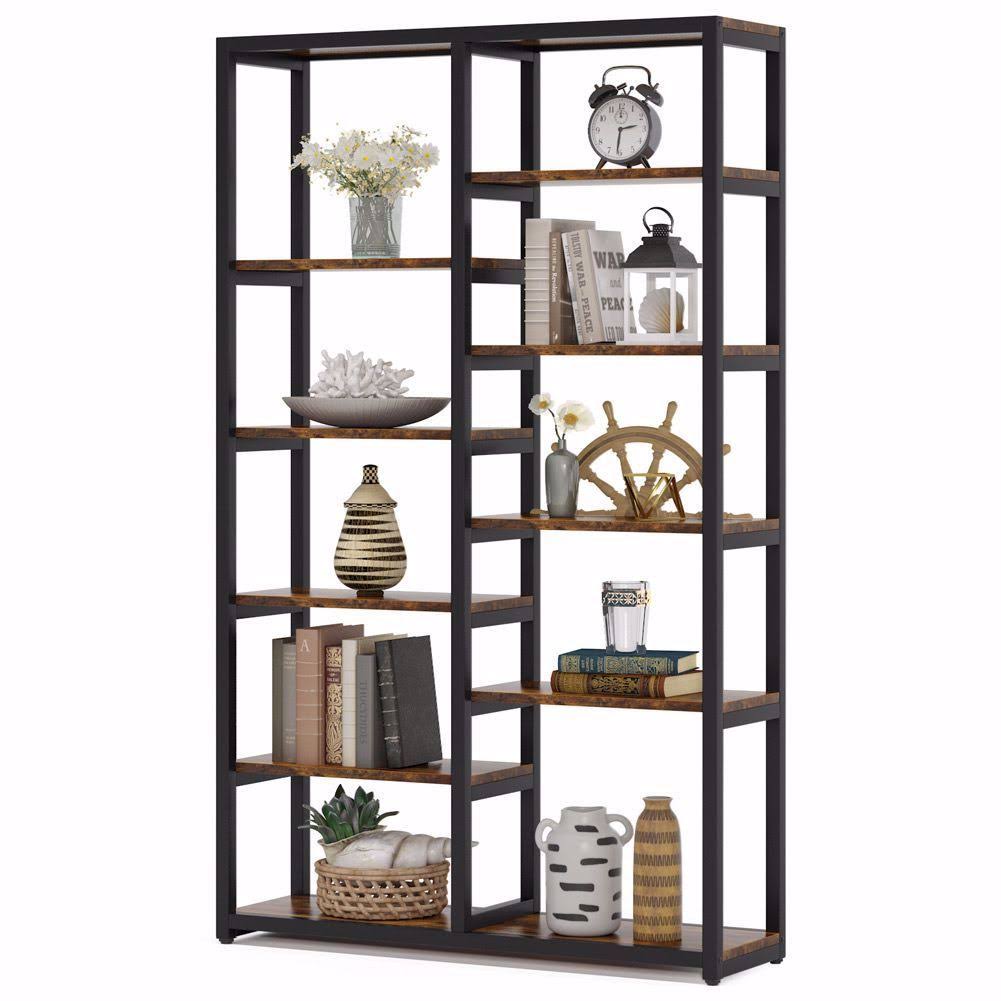 Industrial 10-Open Shelf Etagere Bookcase C5298