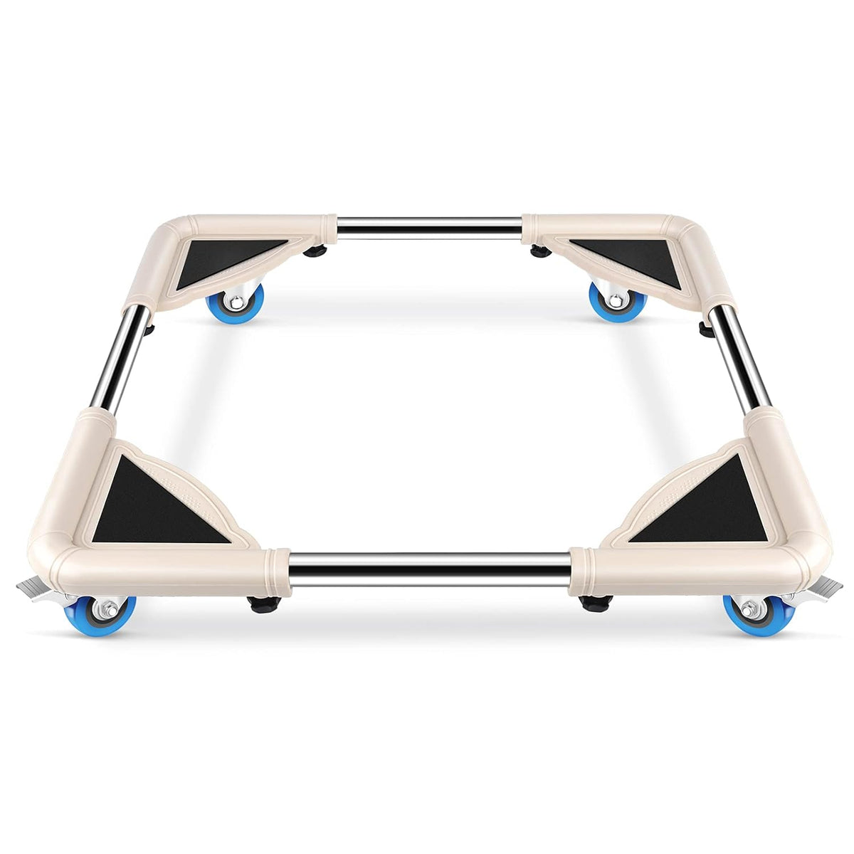 White Adjustable Furniture Dolly with 4 Locking Wheels E79475