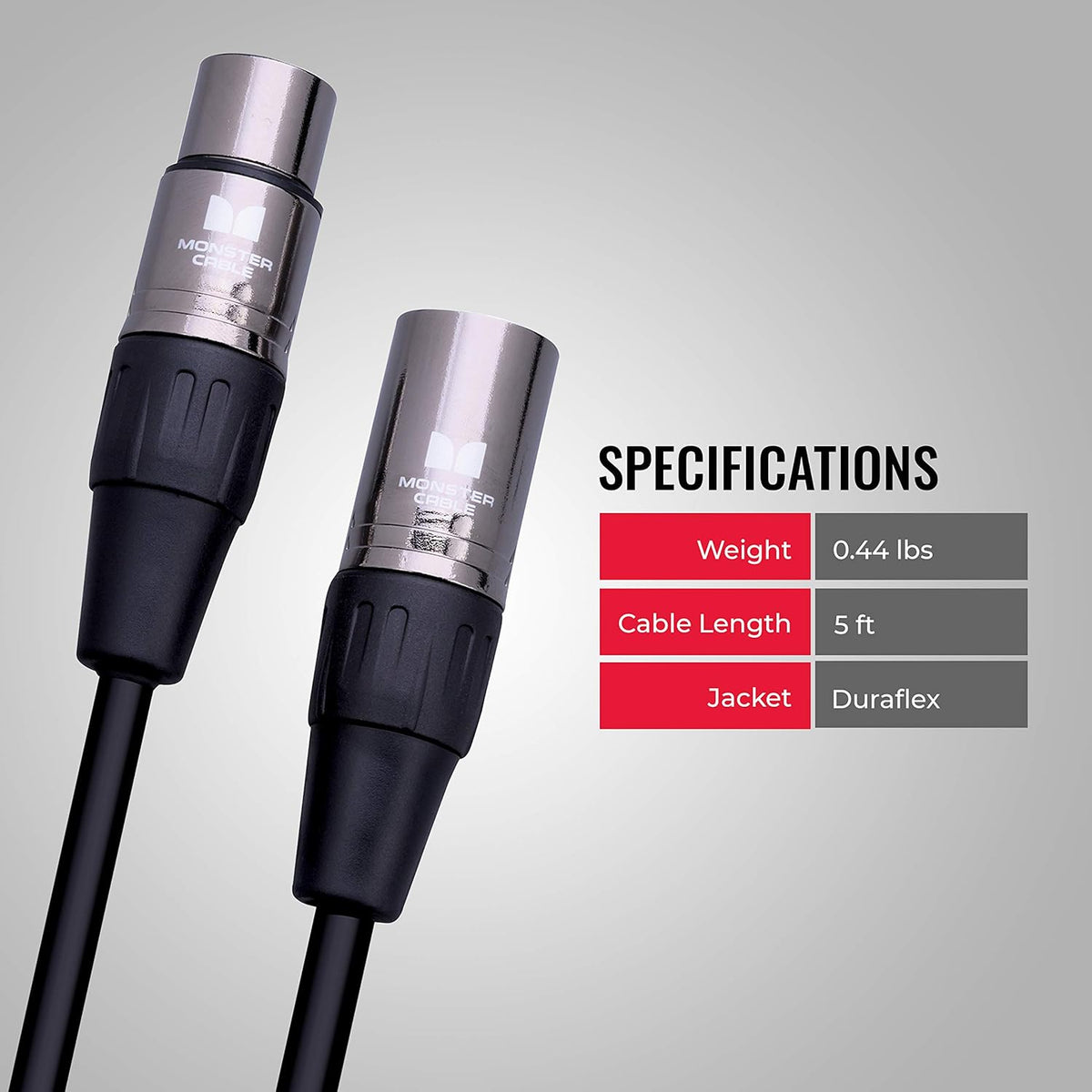 5 ft Silver Contact XLR Microphone Cable Pack of 2 C131234