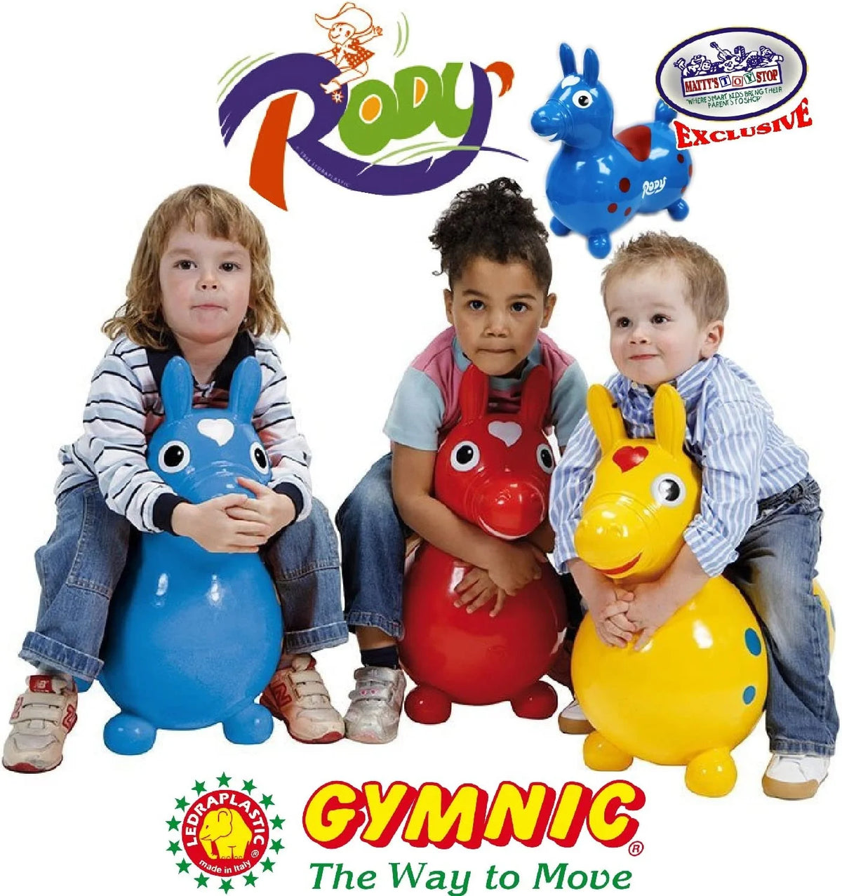 Blue & Red Inflatable Bounce Horse E400