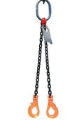 Chain Sling - 5/8" x 10' Double Leg with Positive Locking Hooks - Grade 80 R31848