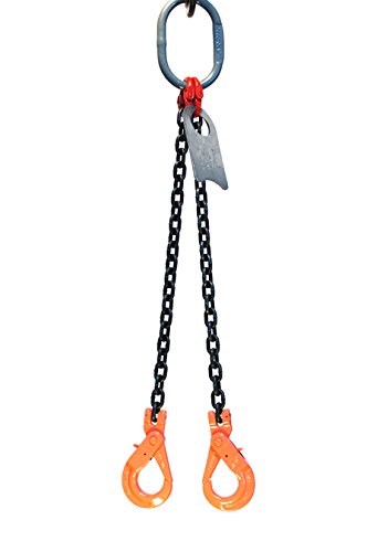 Chain Sling - 5/8" x 10' Double Leg with Positive Locking Hooks - Grade 80 R31848