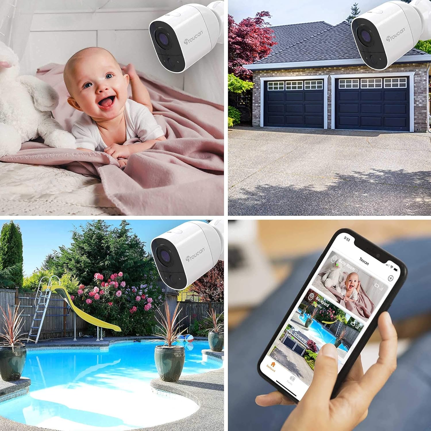 3 Pack 1080P Wireless Security Camera L761010