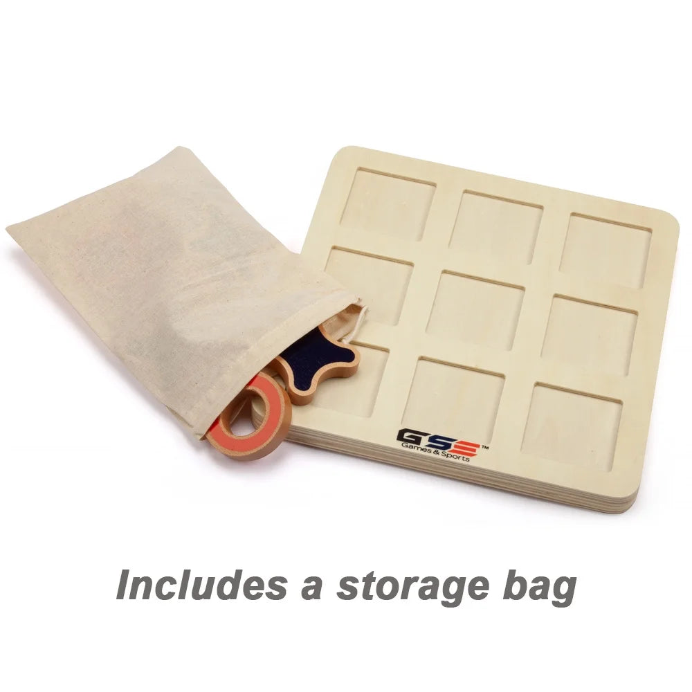 10" Wooden Tic-Tac-Toe Game Set F8645