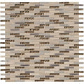 Taupe Glass Stone Mosaic Tile A101