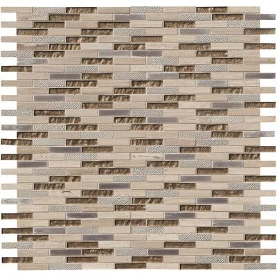 Taupe Glass Stone Mosaic Tile A101