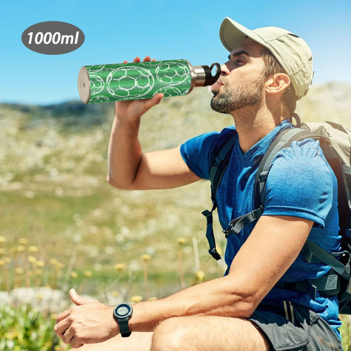 Stainless Steel Insulated Water Bottle with Straw Lid U80601