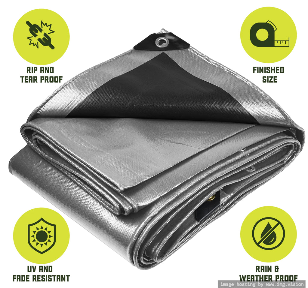 8 Mil Heavy Duty Waterproof Tarp 20′ X 30′Ft L506168