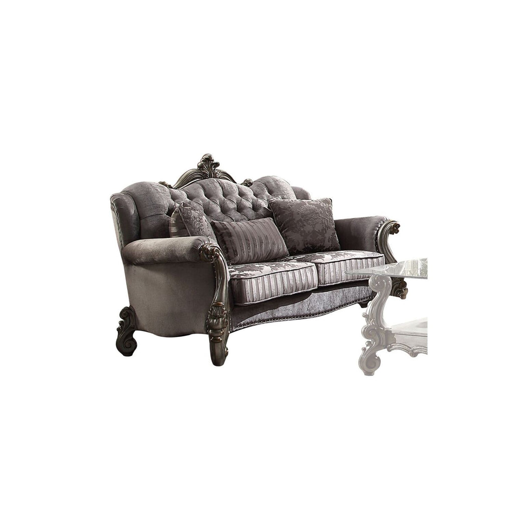 Velvet Loveseat with 3 Pillows Y26183