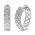1/6 CTTW Lab Grown Diamond Hoop Earrings 925 Sterling Silver K9684