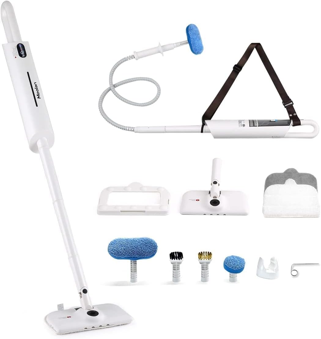 12-in-1 Floor Steam Cleaner with LCD Temperature Digital Display J451