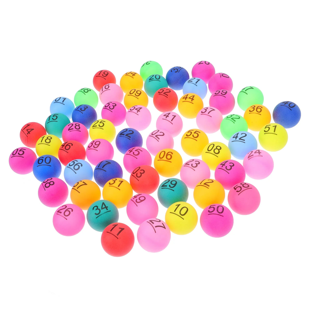 60PCS Plastic Number Balls I704