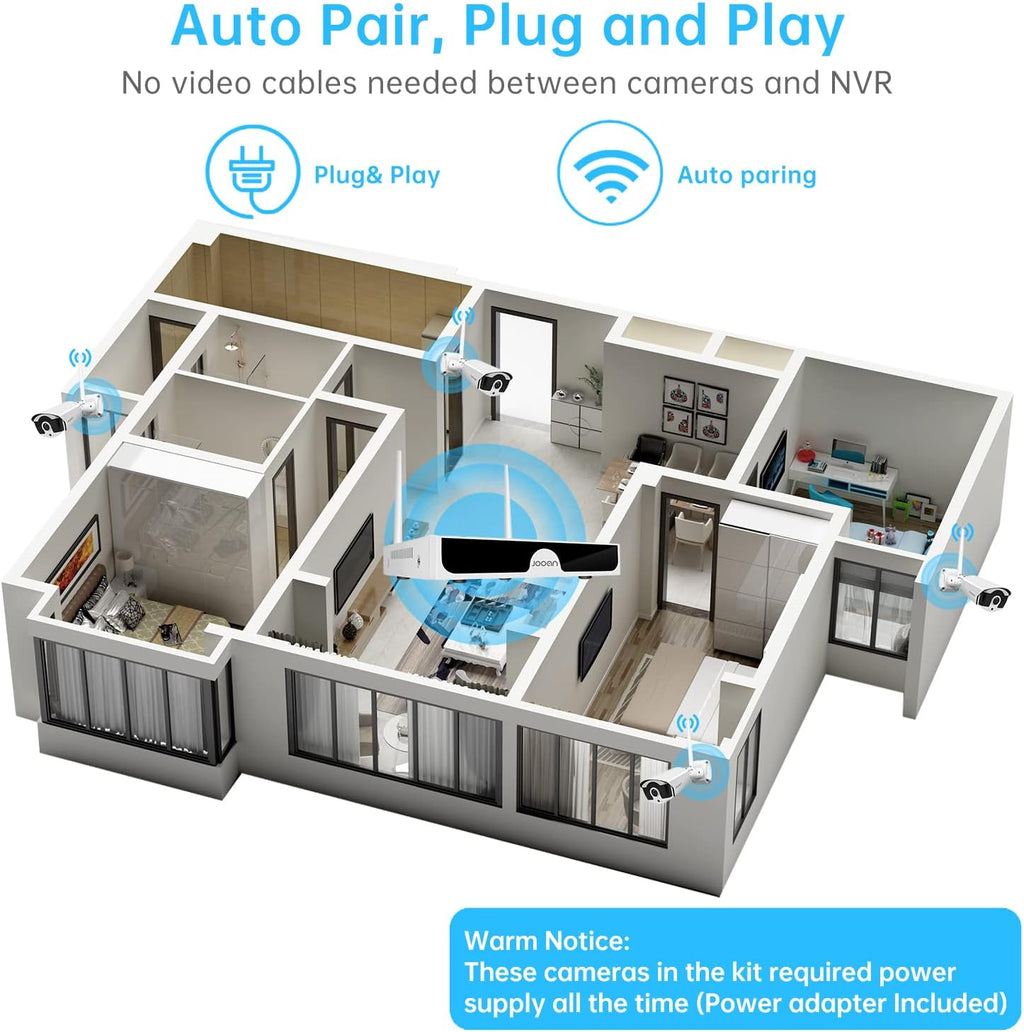 3MP Wireless Security Camera System with Audio B387968