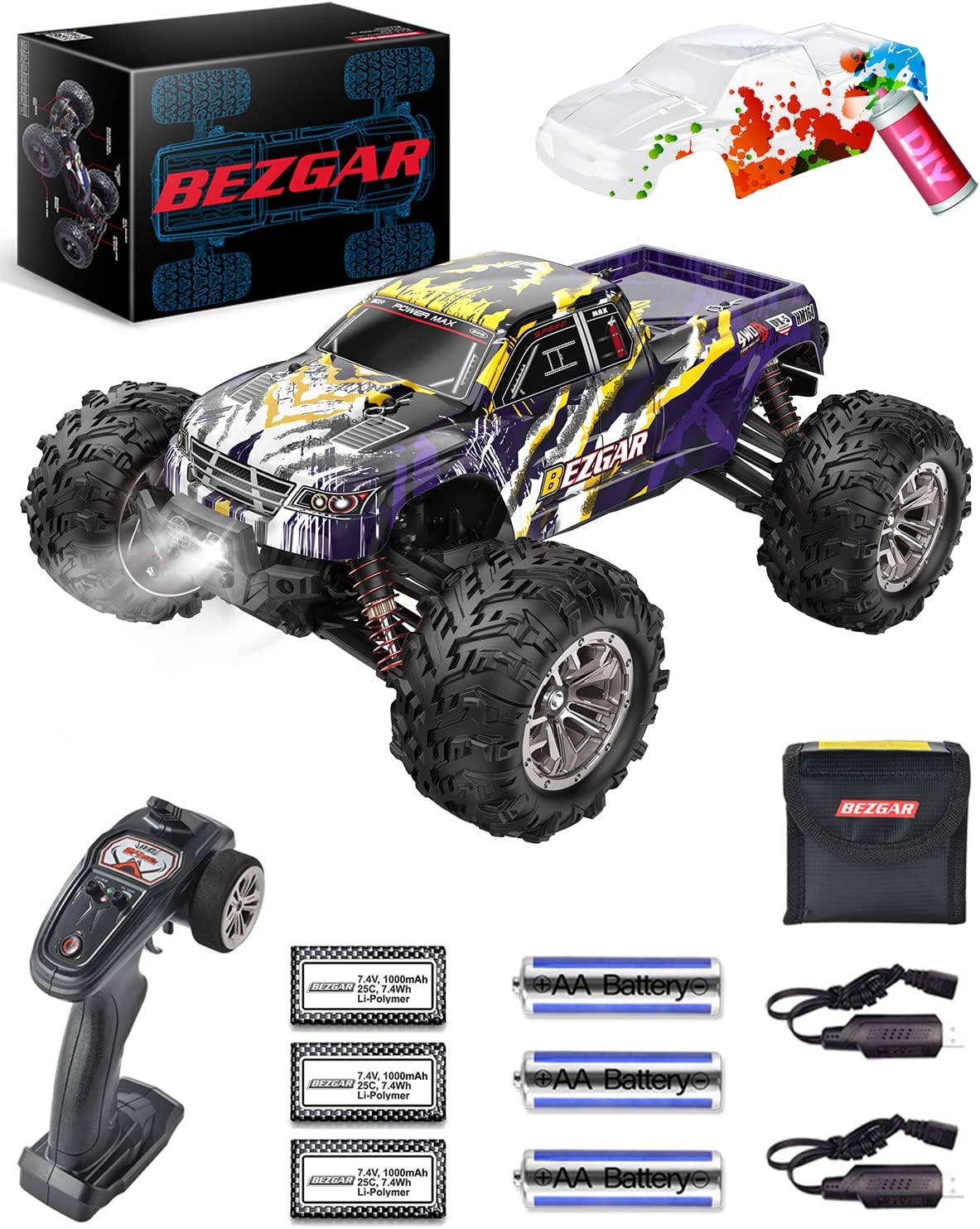 1:16 Remote Control 4×4 Waterproof RC Car Z114709