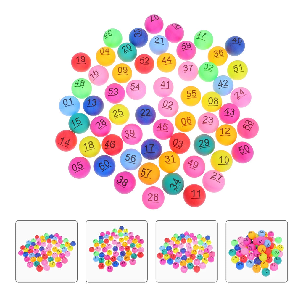 60PCS Plastic Number Balls I704