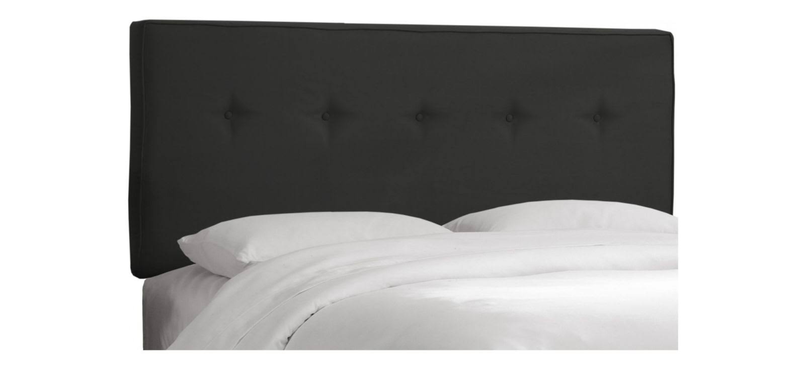 Five Button Headboard in Black O146