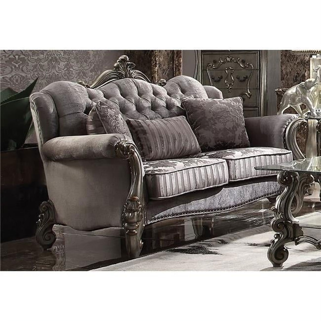 Velvet Loveseat with 3 Pillows Y26183