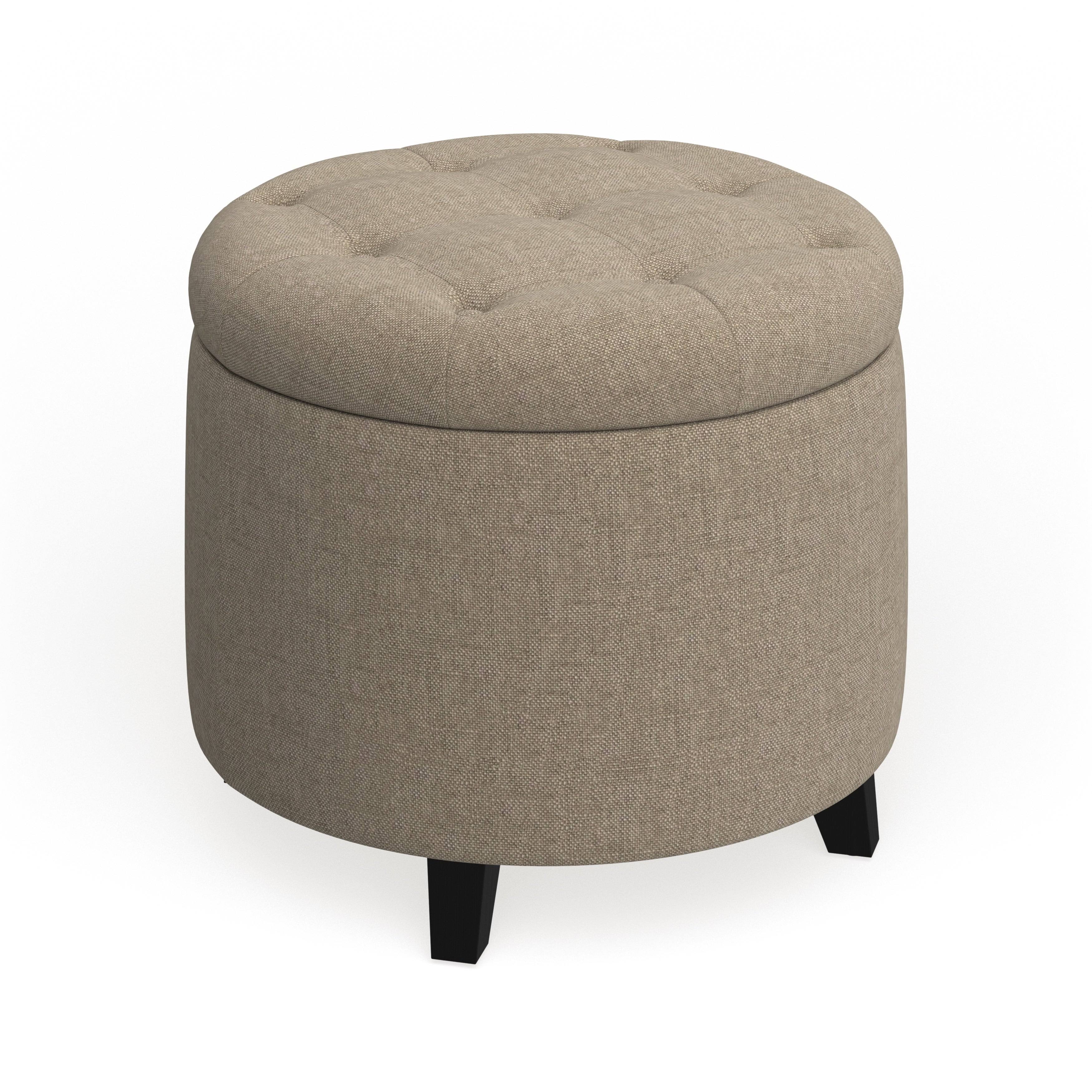 Green Fabric Round Ottoman B25584